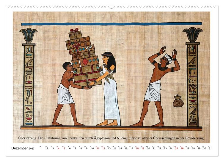 Produktbild: Am Nil ist auch nur Montag (hochwertiger Premium Wandkalender 2027 DIN A2 quer), Kunstdruck in Hochglanz