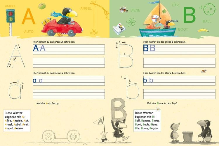 Der kleine Rabe Socke: Buchstaben schreiben mit dem kleinen Raben Socke
