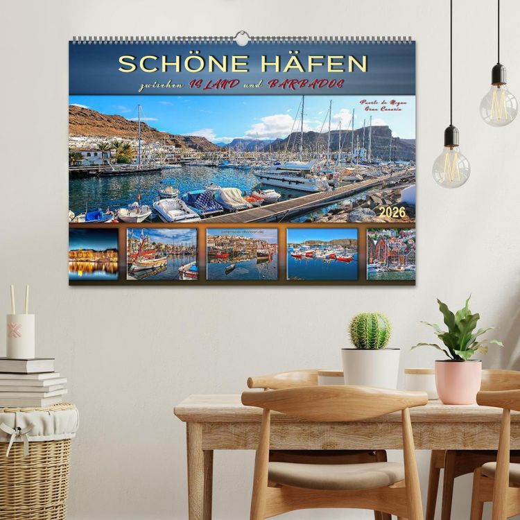 Produktbild: Sch&ouml;ne H&auml;fen zwischen Island und Barbados (Wandkalender 2026 DIN A2 quer), CALVENDO Monatskalender