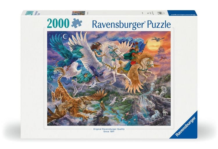 Produktbild: Erwachsenenpuzzle 2000 Teile - Auf dem Pegasus durch die L&uuml;fte