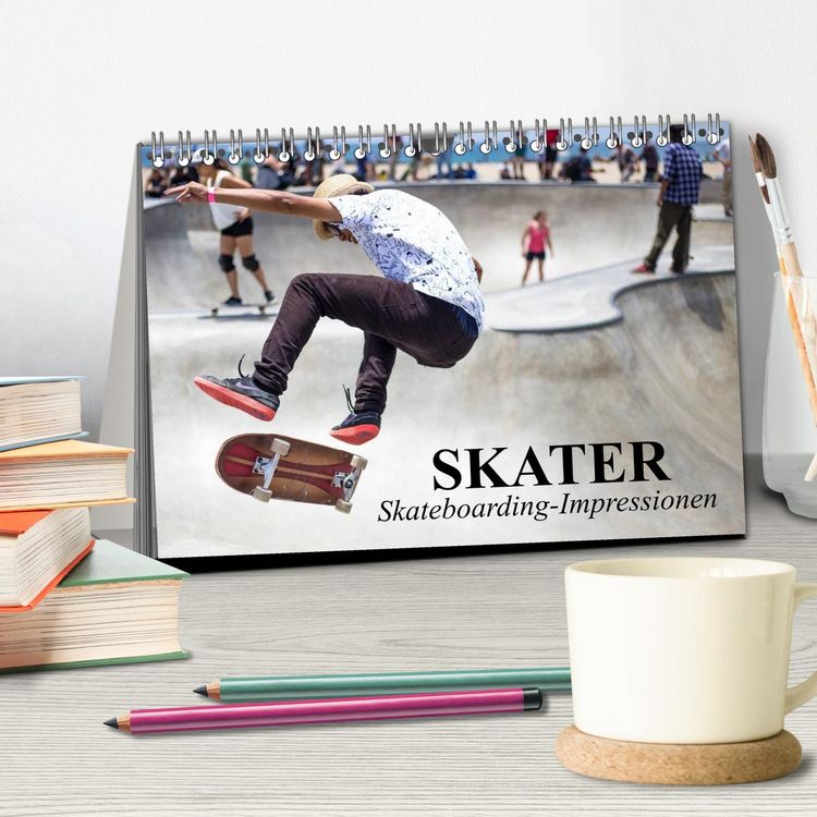 Produktbild: Skater. Skateboarding-Impressionen (Tischkalender 2026 DIN A5 quer), CALVENDO Monatskalender