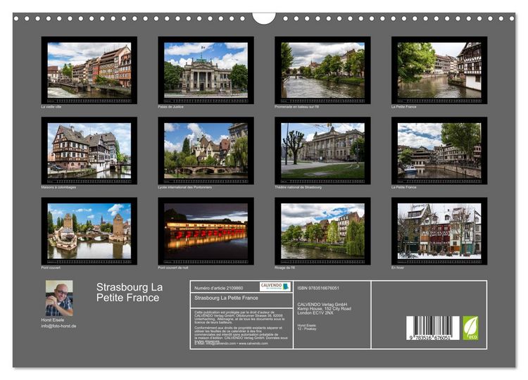 Produktbild: Strasbourg La Petite France (Calendrier mural 2026 DIN A3 vertical), CALVENDO calendrier mensuel