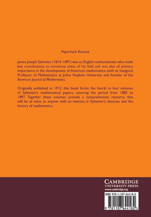 Produktbild: The Collected Mathematical Papers of James Joseph Sylvester