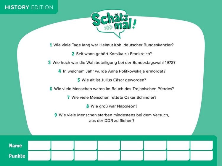 Produktbild: Sch&auml;tz mal! History Edition