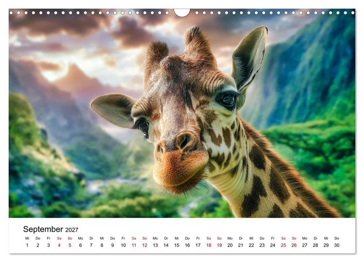 Produktbild: Sanfte Riesen - Giraffen in ihrer Welt (Wandkalender 2027 DIN A3 quer), CALVENDO Monatskalender