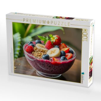 Produktbild: CALVENDO Puzzle Superfood f&uuml;r die Sinne - A&ccedil;a&iacute;-Bowl als HD-Leinwand & Puzzle! | 1000 Teile Lege-Gr&ouml;&szlig;e 64x48cm Foto-Puzzle f&uuml;r gl&uuml;ckliche Stunden