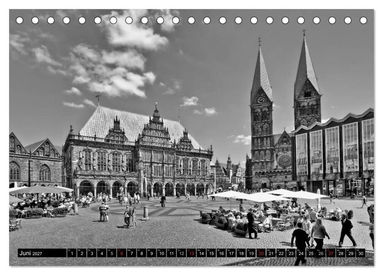 Produktbild: Historisches Bremen (Tischkalender 2027 DIN A5 quer), CALVENDO Monatskalender