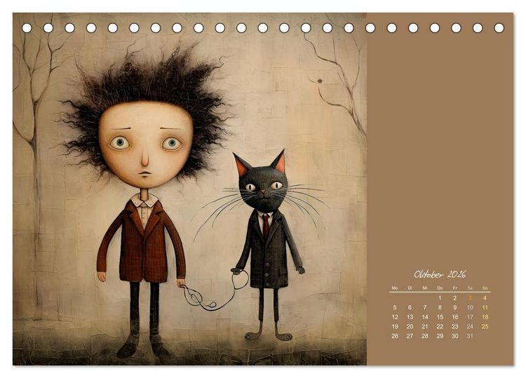 Produktbild: Die Katze - mein Freund (Tischkalender 2026 DIN A5 quer), CALVENDO Monatskalender