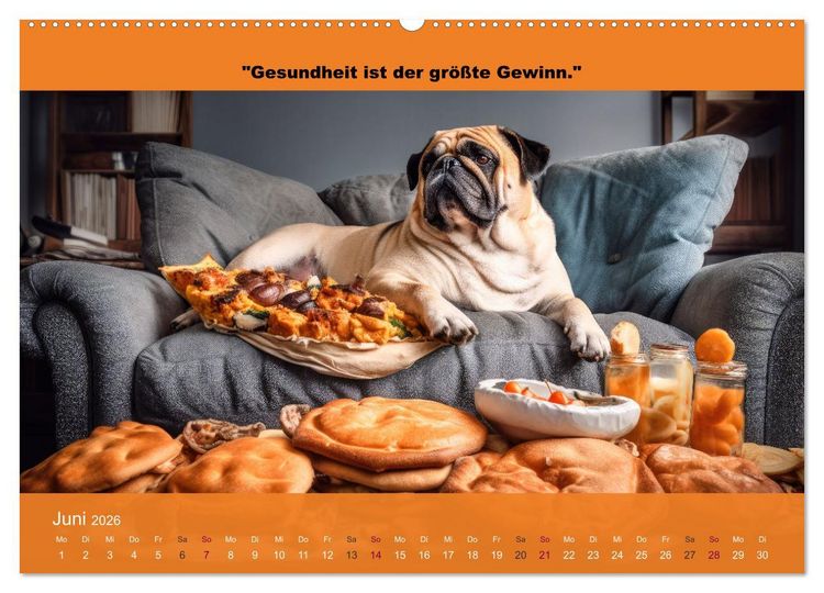 Produktbild: Der tierisch lustige Abnehmkalender (hochwertiger Premium Wandkalender 2026 DIN A2 quer), Kunstdruck in Hochglanz