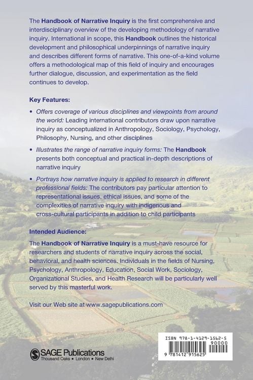 Produktbild: Handbook of Narrative Inquiry