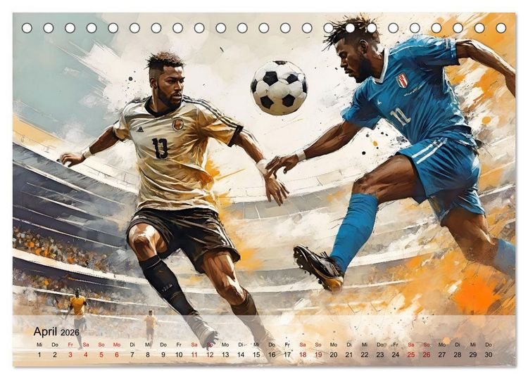 Produktbild: Fu&szlig;ball - Finale (Tischkalender 2026 DIN A5 quer), CALVENDO Monatskalender
