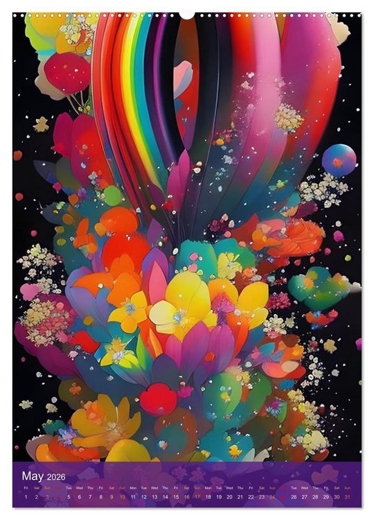 Produktbild: Prismatic Visions (High Quality Premium Wall Calendar 2026 DIN A2 portrait),CALVENDO 12 Month Wall Calendar
