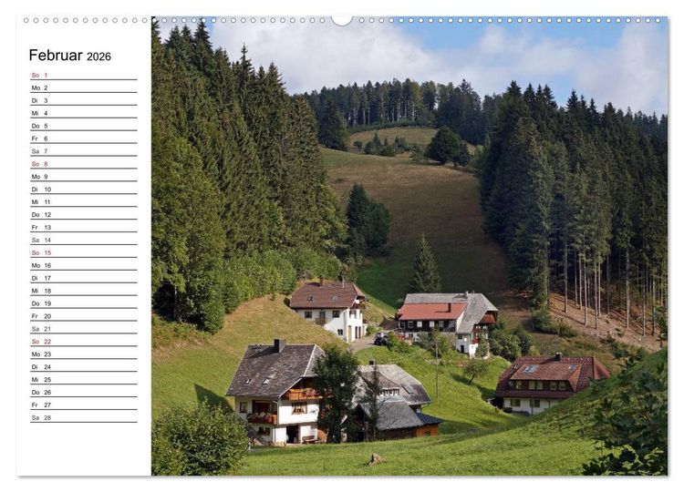 Produktbild: S&uuml;dschwarzwald - Impressionen (Wandkalender 2026 DIN A2 quer), CALVENDO Monatskalender