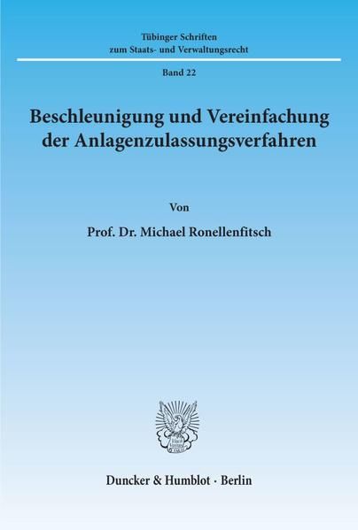 Produktbild: Beschleunigung und Vereinfachung der Anlagenzulassungsverfahren.