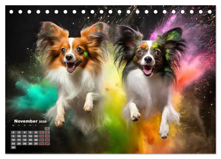 Produktbild: Holi Pulver - Doppelte Action (Tischkalender 2026 DIN A5 quer), CALVENDO Monatskalender