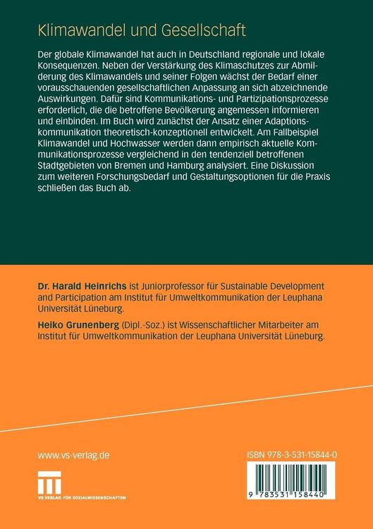 Produktbild: Klimawandel und Gesellschaft