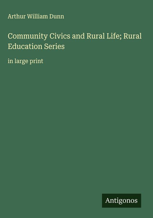 Produktbild: Community Civics and Rural Life; Rural Education Series