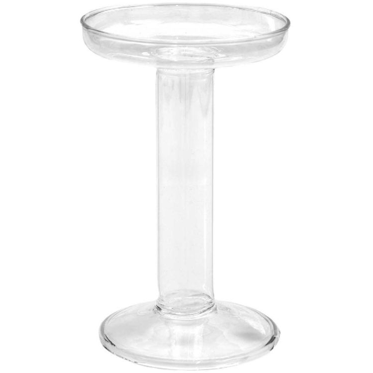 Produktbild: Glas Kerzenhalter, 8,5x8,5x15cm, f&uuml;r Kerzen &Oslash; 7cm