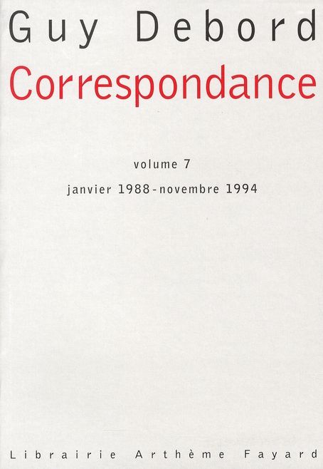Produktbild: Correspondance, T.7 ; Janvier 1988 - Novembre 1994