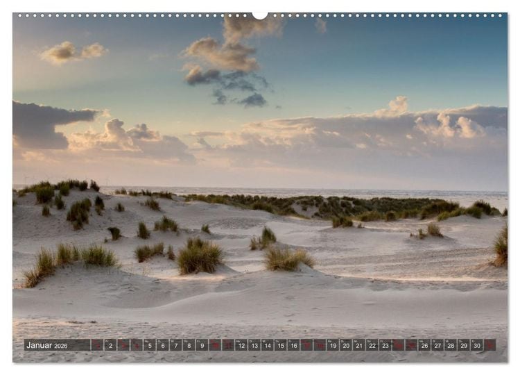 Produktbild: Ostfriesische Inseln - Borkum, Norderney, Juist, Baltrum, Langeoog, Spiekeroog, Wangerooge (hochwertiger Premium Wandkalender 2026 DIN A2 quer), Kunstdruck in Hochglanz