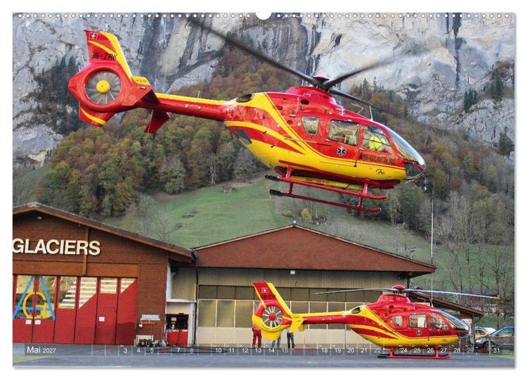 Produktbild: Helikopter in der Luft (hochwertiger Premium Wandkalender 2027 DIN A2 quer), Kunstdruck in Hochglanz