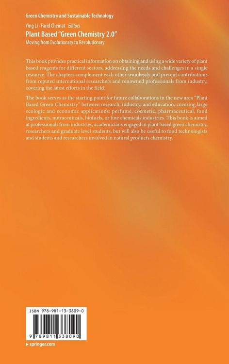 Produktbild: Plant Based &ldquo;Green Chemistry 2.0&rdquo;