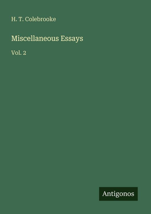 Produktbild: Miscellaneous Essays