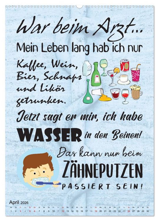Produktbild: Spa&szlig; im Wartezimmer (hochwertiger Premium Wandkalender 2026 DIN A2 hoch), Kunstdruck in Hochglanz