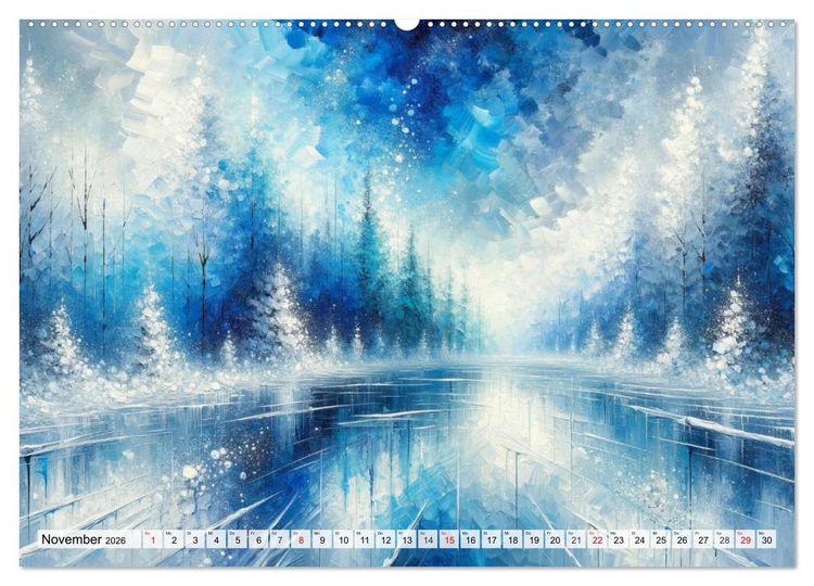Produktbild: Action Painting: Die Energie der Gef&uuml;hlslandschaften (hochwertiger Premium Wandkalender 2026 DIN A2 quer), Kunstdruck in Hochglanz