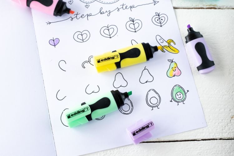 Produktbild: Edding Textmarker 7 Mini Pastel Power, 4er Set