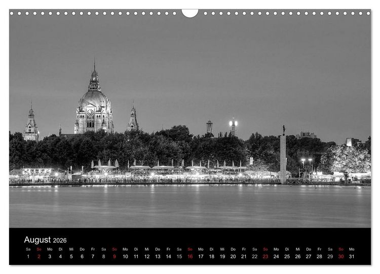 Produktbild: Hannover Monochrome Impressionen (Wandkalender 2026 DIN A3 quer), CALVENDO Monatskalender