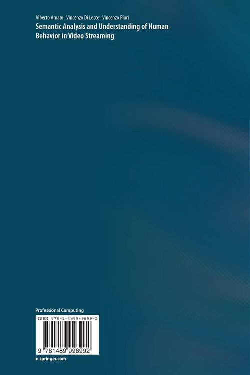 Produktbild: Semantic Analysis and Understanding of Human Behavior in Video Streaming