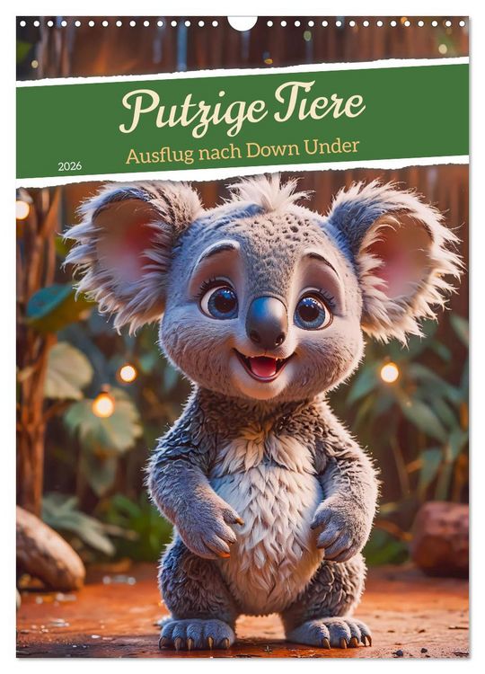 Produktbild: Putzige Tiere - Ausflug nach Down Under (Wandkalender 2026 DIN A3 hoch), CALVENDO Monatskalender