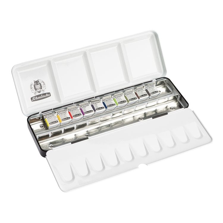 Produktbild: Schmincke Akademie Aquarell Metallkasten, 10 x 1/2 N&auml;pfchen, Thalia