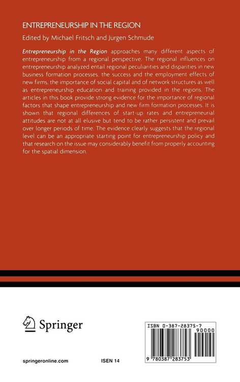 Produktbild: Entrepreneurship in the Region