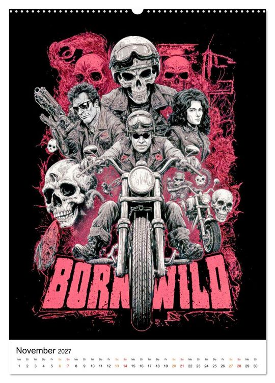 Produktbild: Phantom Bikers - Born Wild (Wandkalender 2027 DIN A2 hoch), CALVENDO Monatskalender