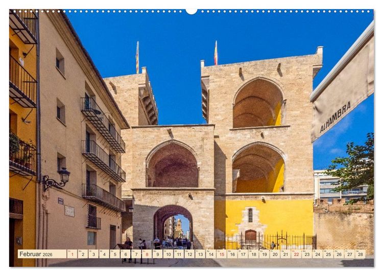 Produktbild: Zauberhaftes Valencia (hochwertiger Premium Wandkalender 2026 DIN A2 quer), Kunstdruck in Hochglanz