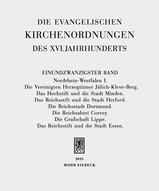 Produktbild: Die evangelischen Kirchenordnungen des XVI. Jahrhunderts