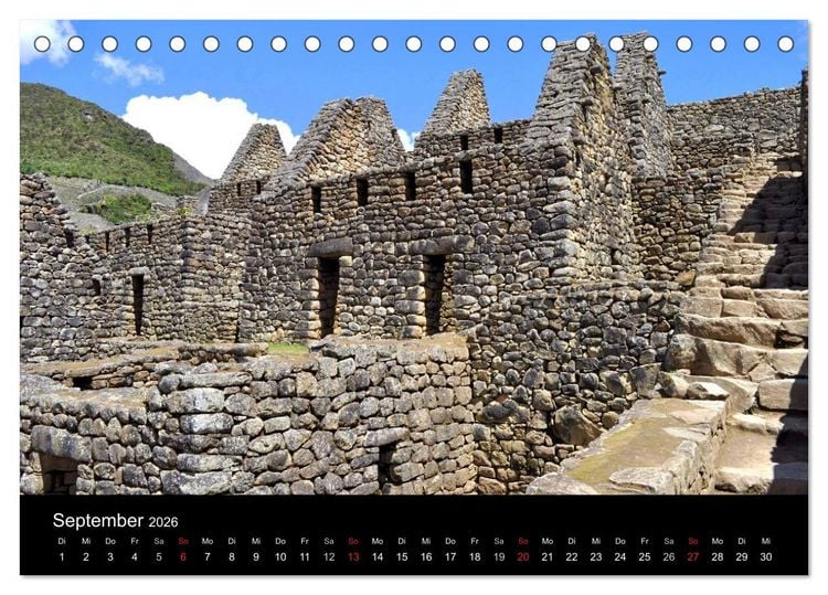 Produktbild: Machu Picchu - Exklusiv (Tischkalender 2026 DIN A5 quer), CALVENDO Monatskalender