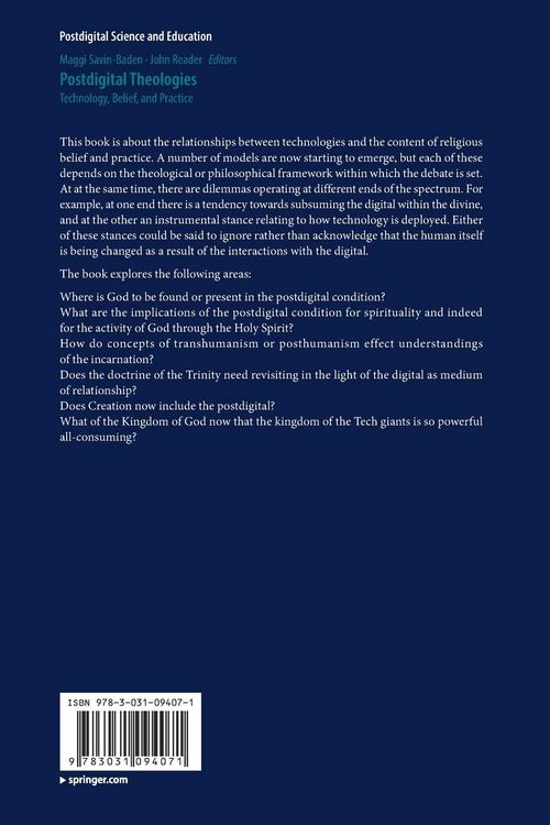 Produktbild: Postdigital Theologies