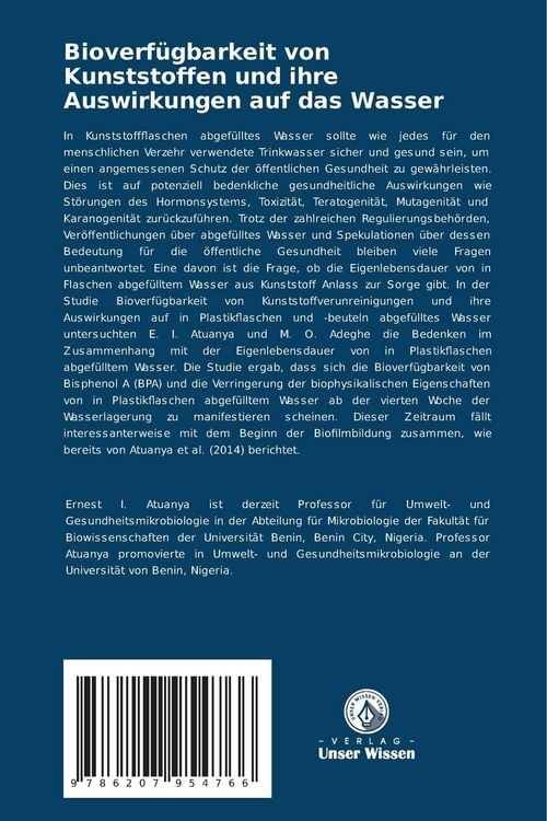 Produktbild: Bioverf&uuml;gbarkeit von Kunststoffen und ihre Auswirkungen auf das Wasser