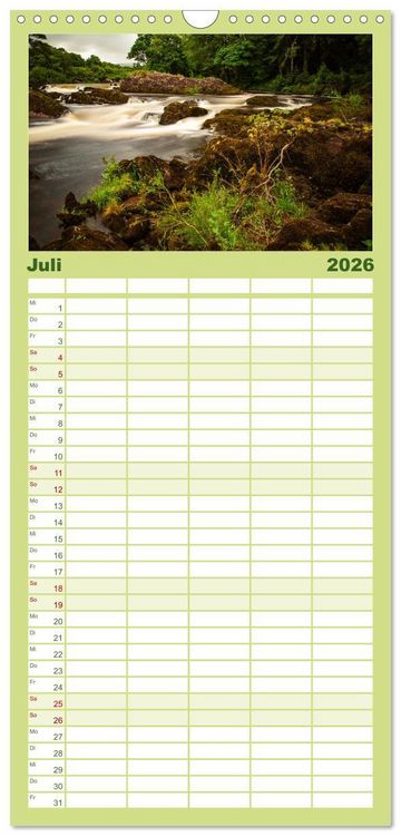 Produktbild: Familienplaner 2026 - Wir sehen uns in Irland - Ring of Beara und Ring of Kerry mit 5 Spalten (Wandkalender, 21 x 45 cm) CALVENDO