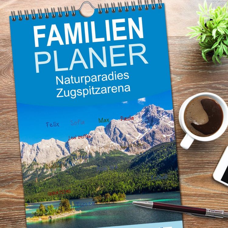 Produktbild: Familienplaner 2026 - Naturparadies Zugspitzarena mit 5 Spalten (Wandkalender, 21 x 45 cm) CALVENDO