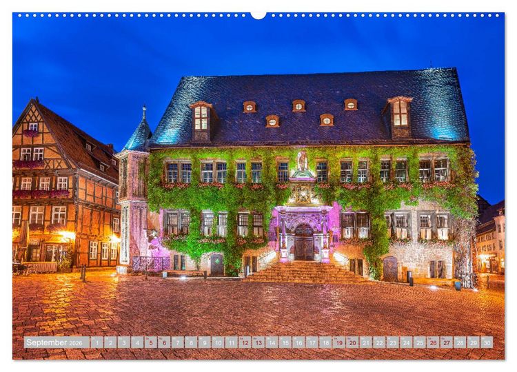 Produktbild: Quedlinburg - 1000 Jahre Geschichte im Harz (Wandkalender 2026 DIN A2 quer), CALVENDO Monatskalender