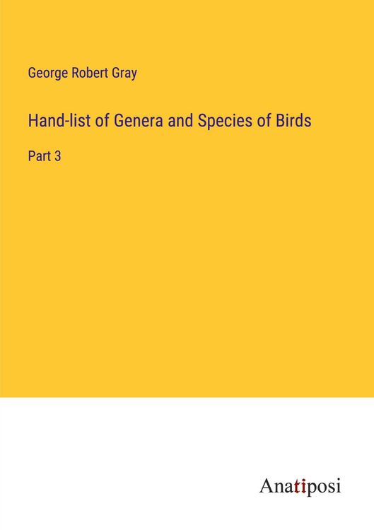 Produktbild: Hand-list of Genera and Species of Birds
