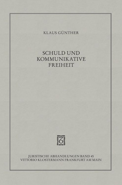 Produktbild: Schuld und kommunikative Freiheit
