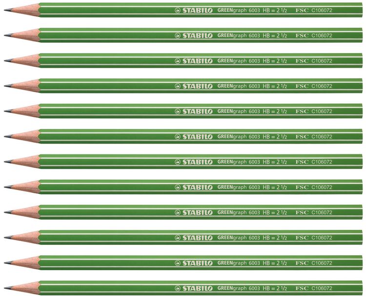 Produktbild: STABILO Bleistift GREENgraph oGummi gr
