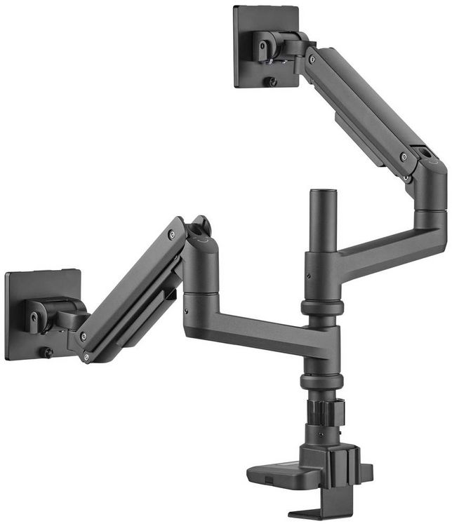 Produktbild: SpeaKa Professional Monitorhalterung SP-MM-980 2 Display(s) 43,2 cm (17") - 124,5 cm (49") Schwarz H&ouml;henverstellbar, Neigbar, Schwenkbar