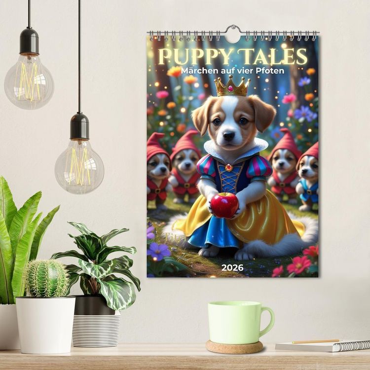 Produktbild: Puppy Tales - M&auml;rchen auf vier Pfoten (Wandkalender 2026 DIN A4 hoch), CALVENDO Monatskalender