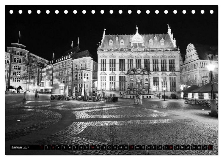 Produktbild: Historisches Bremen (Tischkalender 2027 DIN A5 quer), CALVENDO Monatskalender